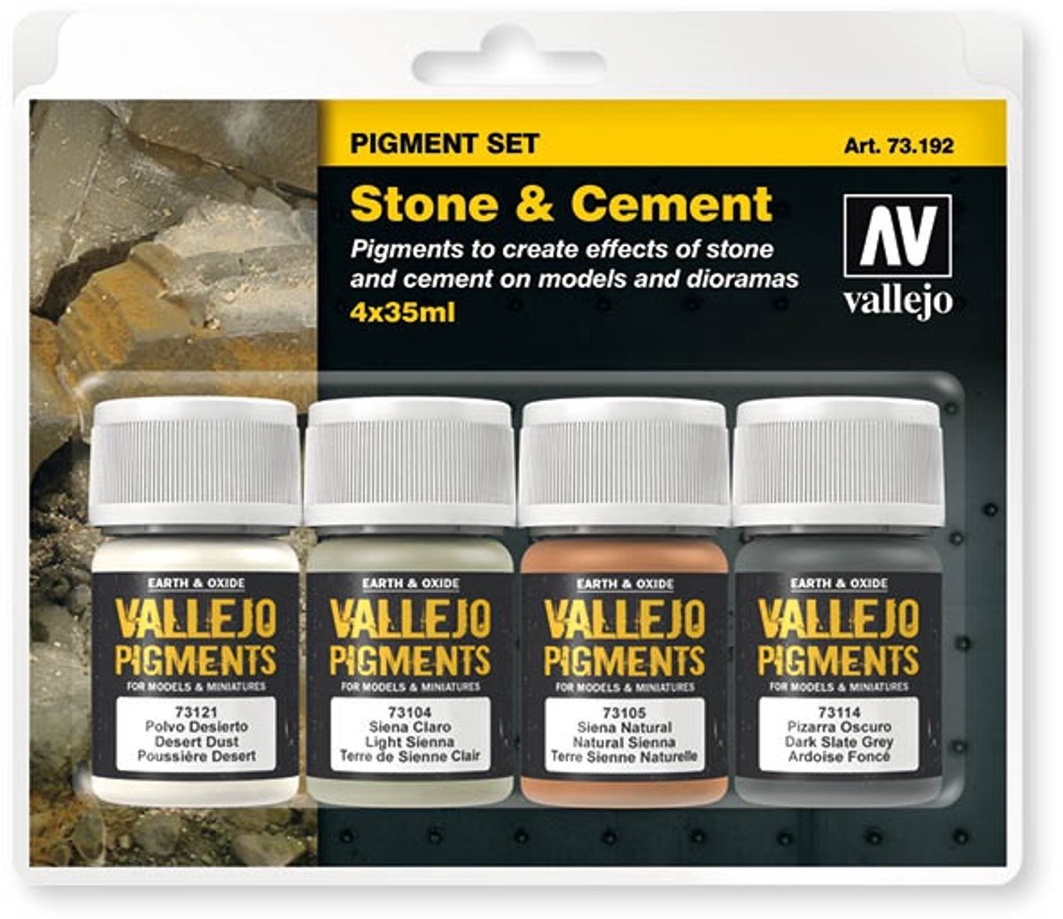 Vallejo val73192 - stencementpigmentsæt 4 farver