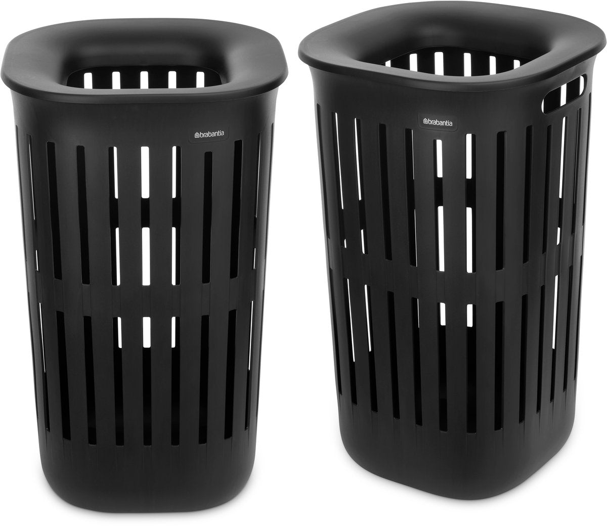 Brabantia collect-it vasketøjskurv - sæt af 2 - med låg - 55 l - sort