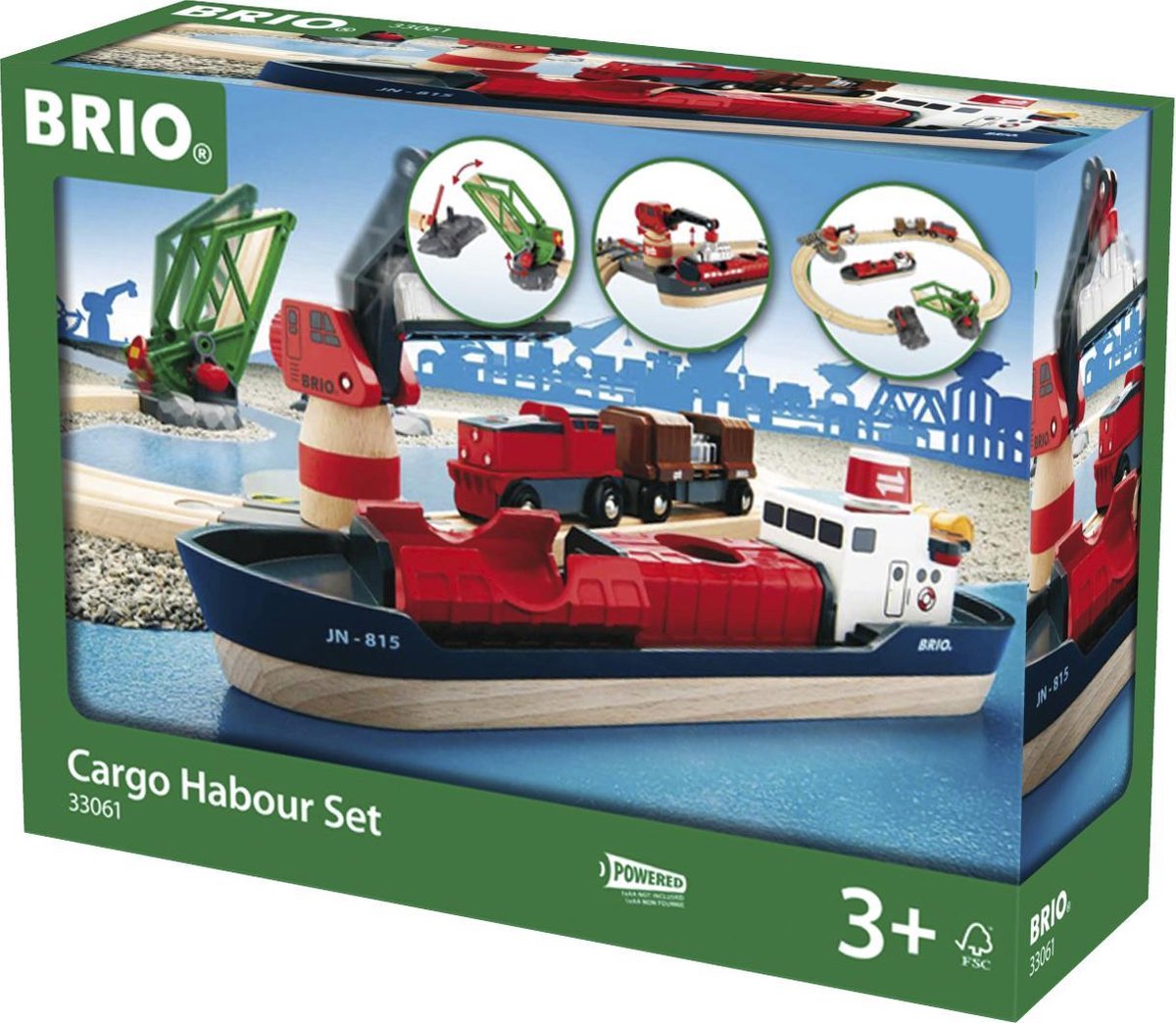 Brio godstogssæt ved havnen - 33061