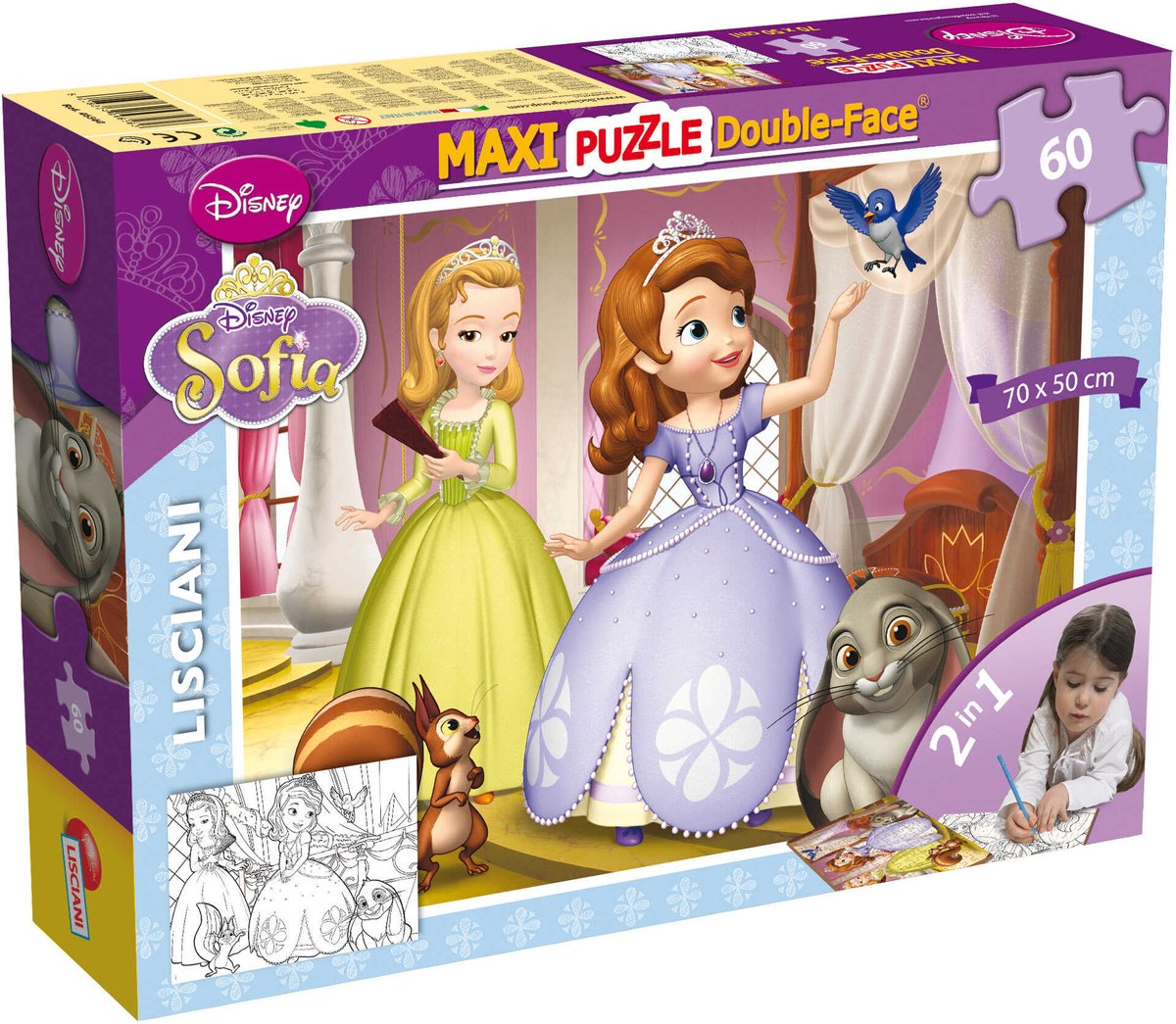 Lisciani disney puslespil df maxi floor 60 sofia