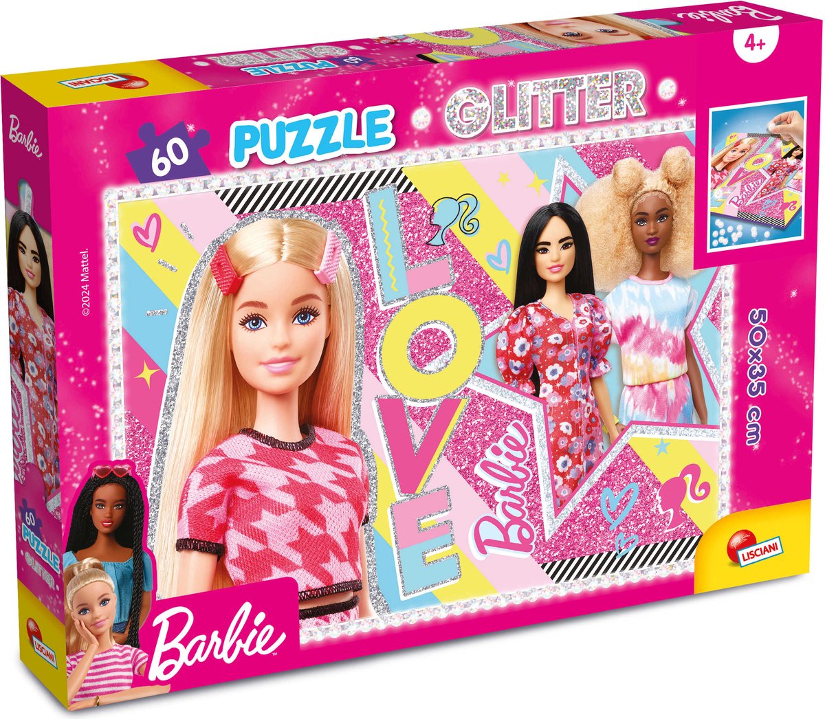 Lisciani barbie glitter puslespil 60 -selfie!