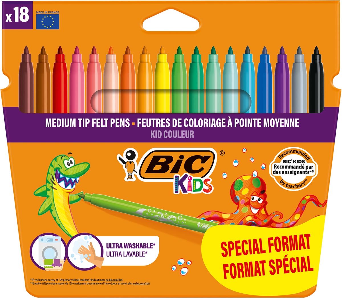 Bic kids farve tuschpenne 18 stk