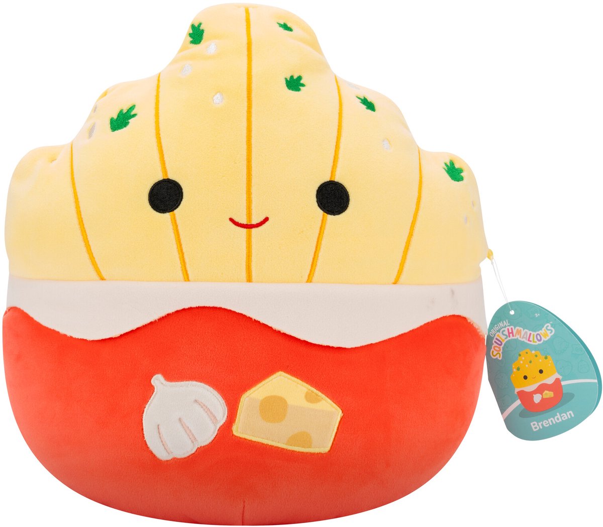 Squishmallows krammeplys - hvidløgs parmesanost, 30 cm