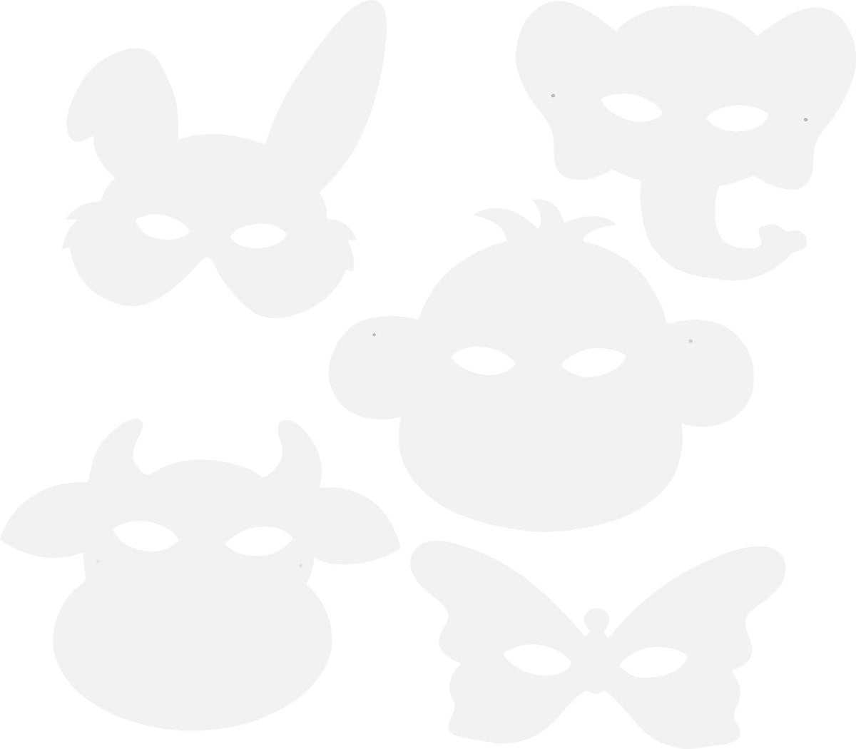 Creativ virksomhed https: www.cchobby.nl dyremasker-h-13-24-cm-w-20-28-cm-230-gr-white-16-piece-1-box
