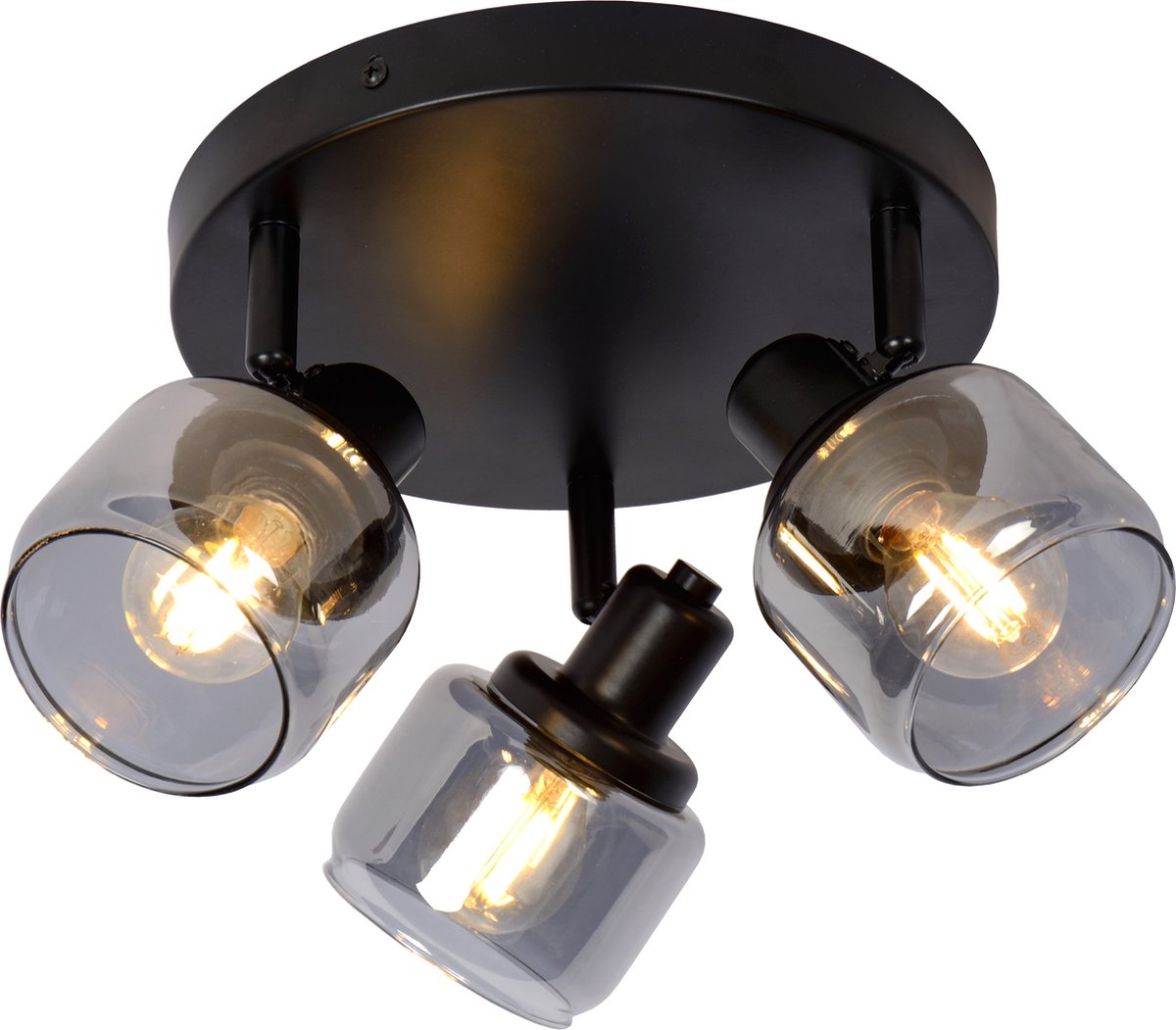 Lucide bjorn - loftspot (loftslampe) - ø 38 cm - 3xe14 - sort