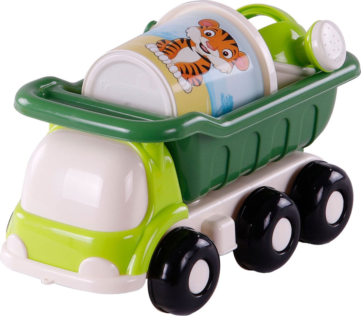 Cavallino Strand Kiepwagen med spand sæt grøn, 5dlg.