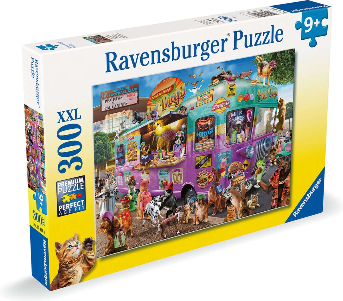 Ravensburger puslespil hot diggity dogs - puslespil - 300 XXL brikker