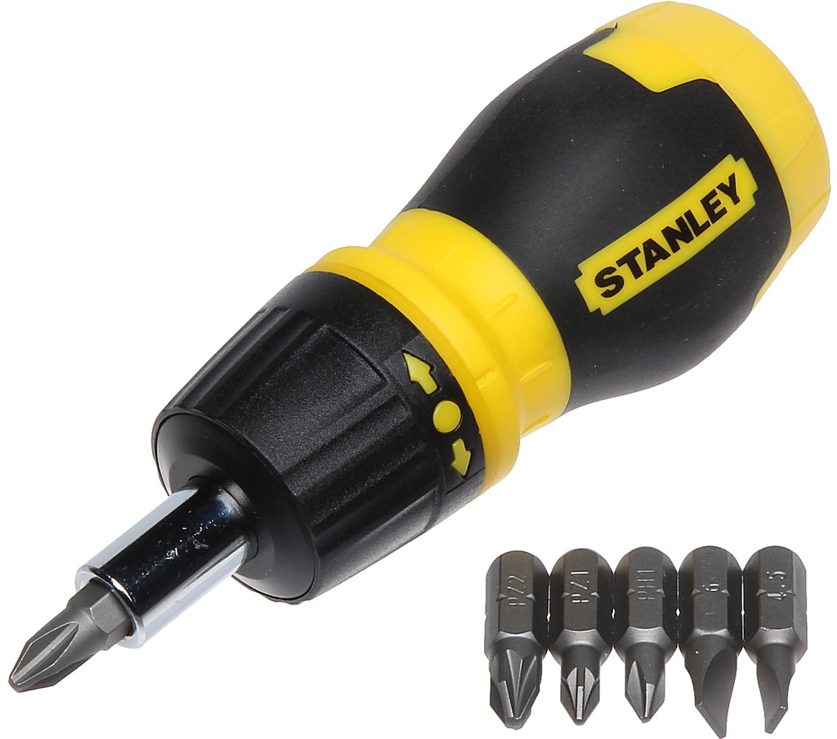 Stanley multibit stump skruetrækker med skralde