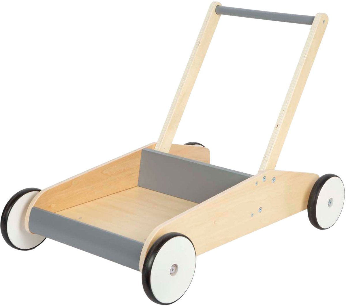 Lille fod - træ rollator grå