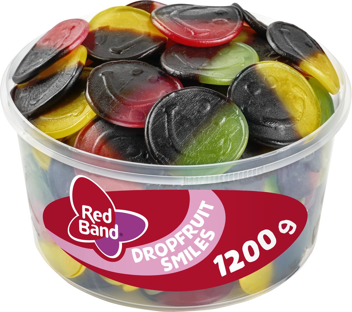 Red band zombie lakrids frugt smile slik - sjov blanding - silo 100 stk