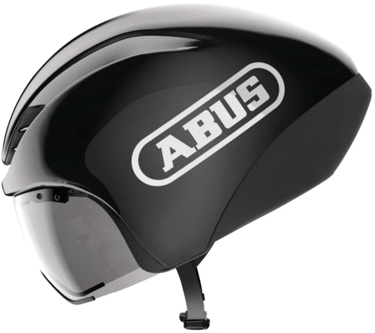 Abus cykelhjelm gamechanger tt 1.1 skinnende sort l - 57-61 cm - sort - velegnet til brug på tidskørselscykler - 390 g