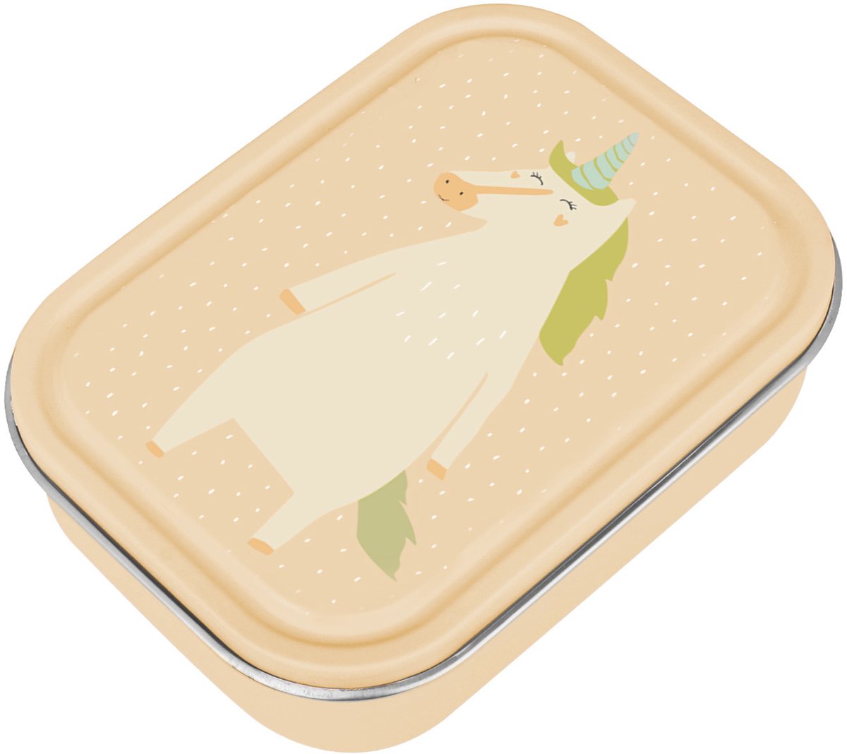 Trixie brooddoos groot - mrs. unicorn - rsv lunchbox voor kinderen - makkelijk te openen broodtrommel - 2 vakken