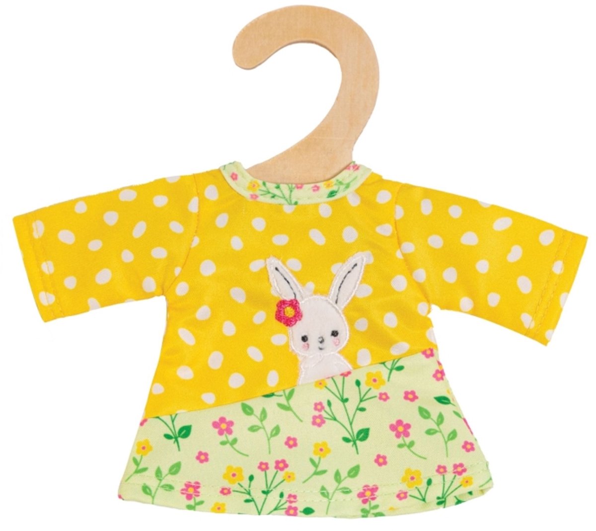 Heless dukkekjole bunny lou - tunikakjole til babydukker 20-25 cm.