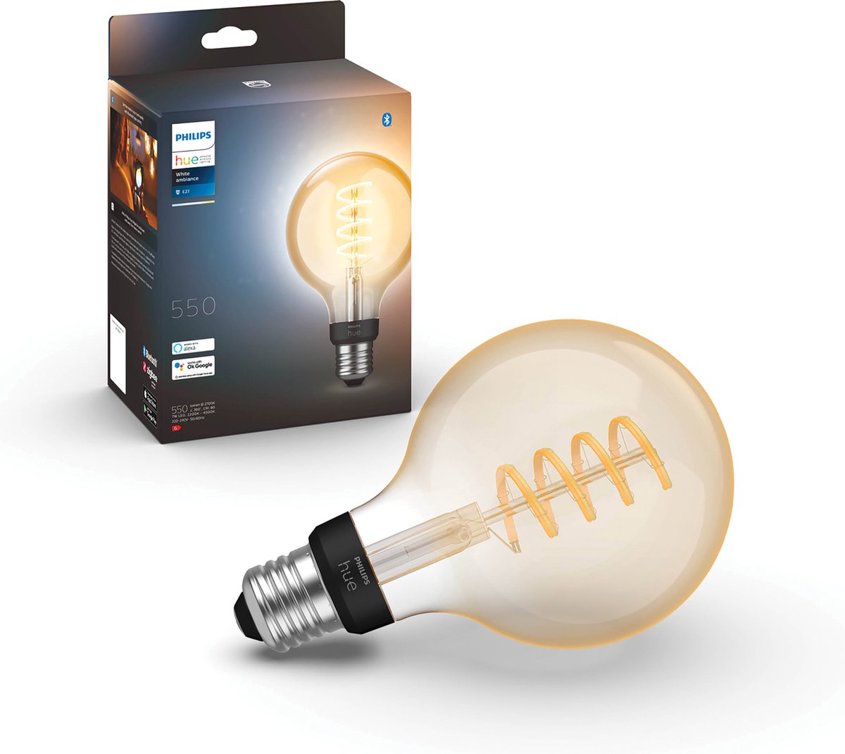 Philips hue filament globelamp g93 - warm tot koelwit licht - 1-pack - e27