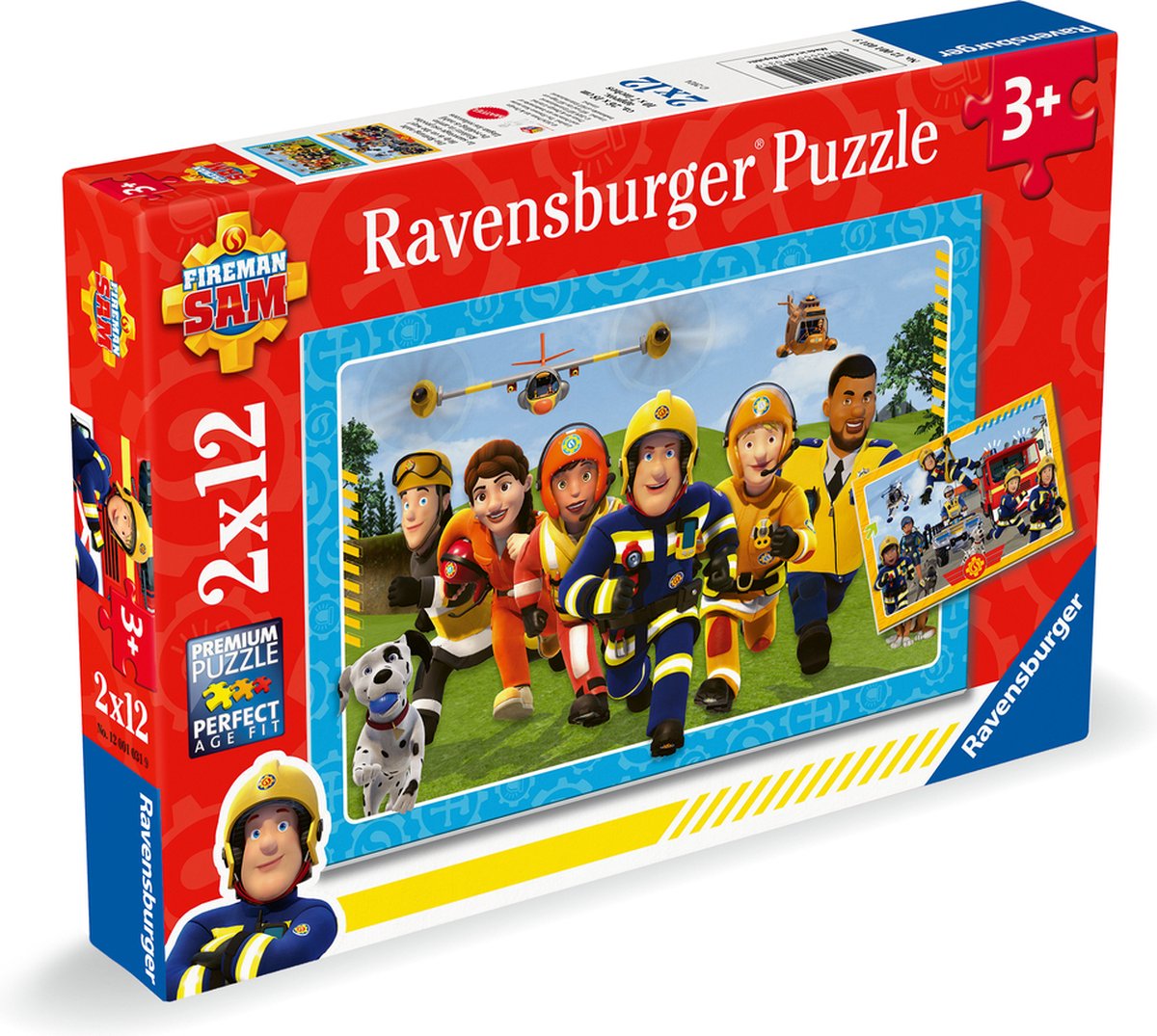 Ravensburger puslespil brandmand sam - to puslespil - 12 brikker - børnepuslespil