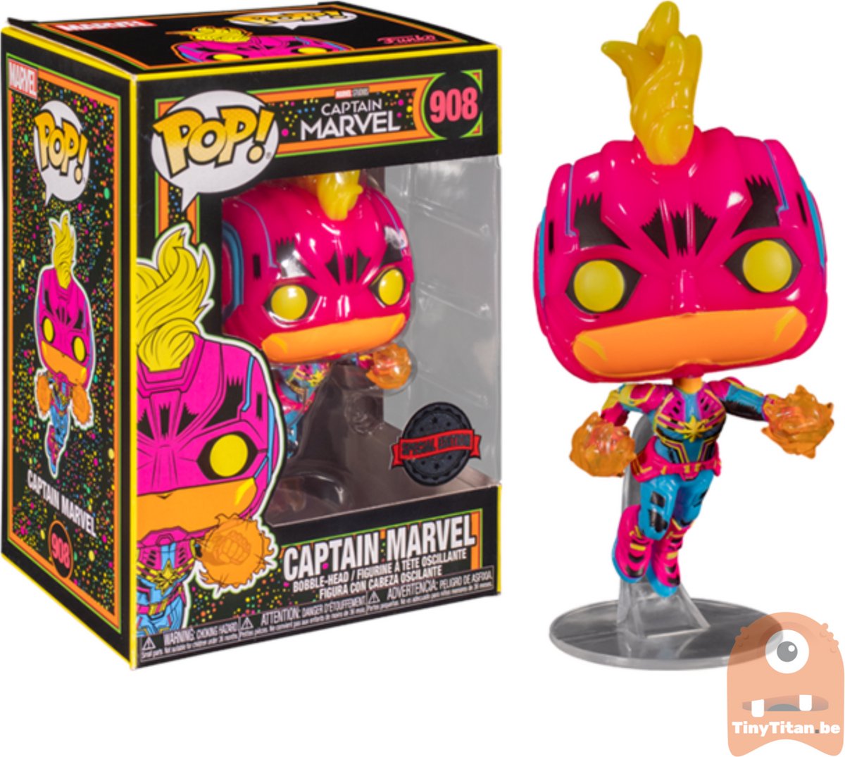 Funko pop! captain marvel - captain marvel #908 eksklusiv
