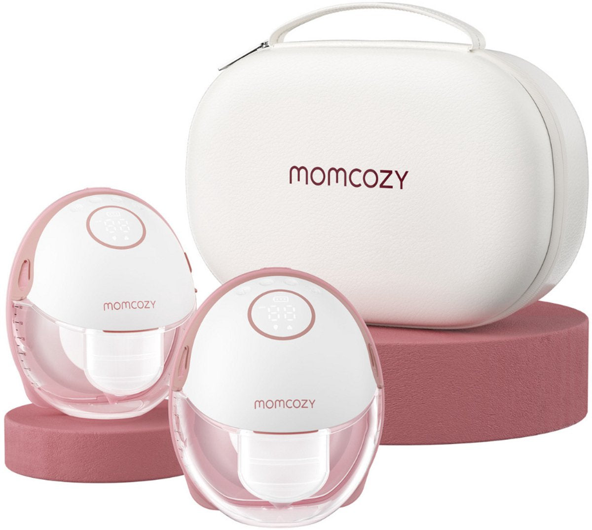 Momcozy m6 - håndfri brystpumpe - 2 dele - justerbar brystskjoldstørrelse - elektrisk