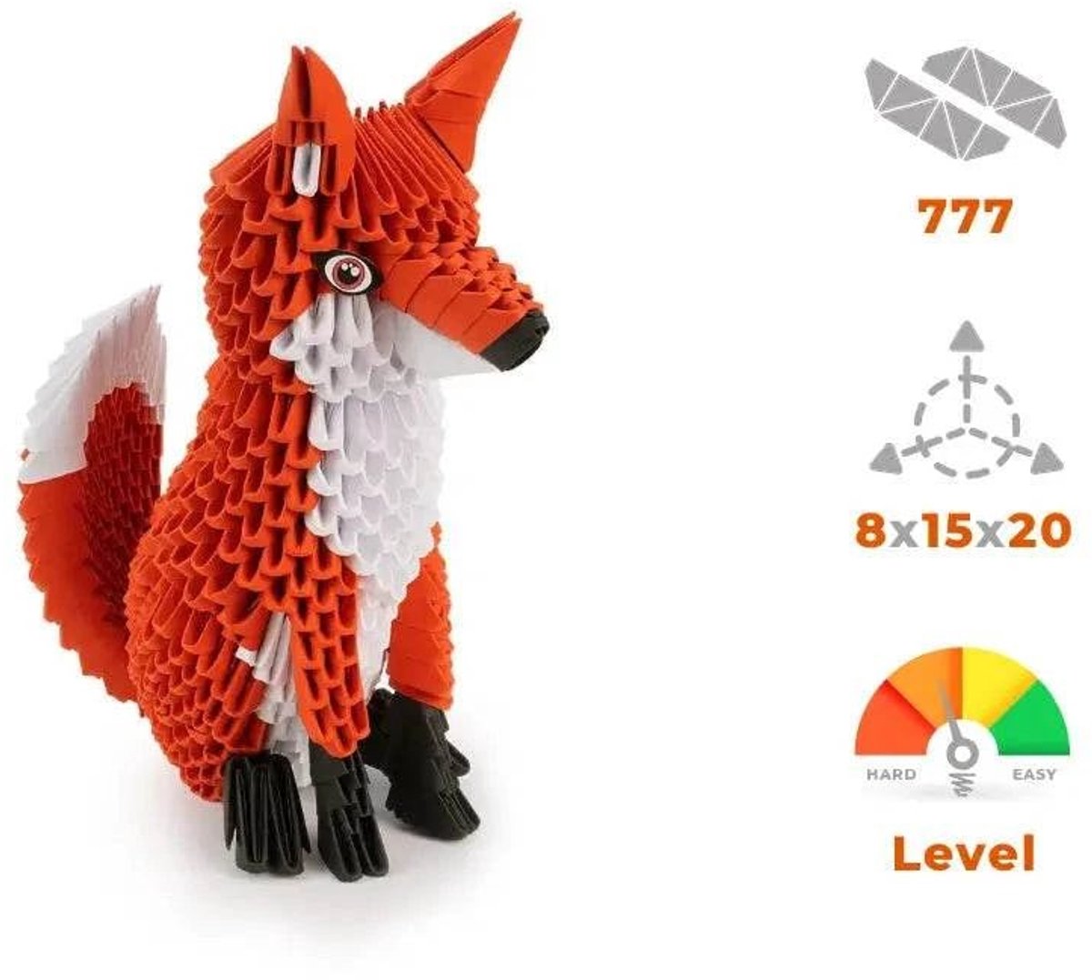 Alexander legetøj origami 3d ræv - origami 3d