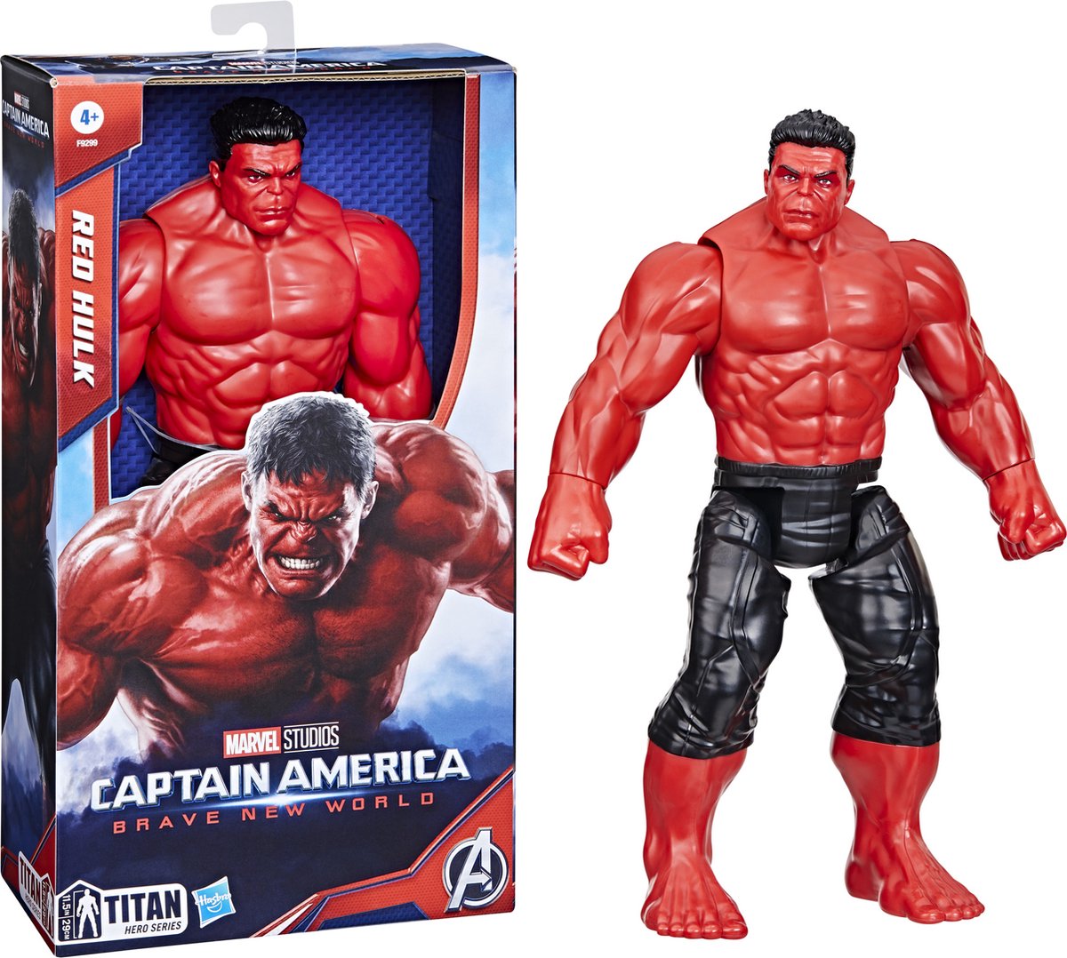 Hasbro actionfigur kaptajn amerika rød hulk 30 cm marvel legetøj.