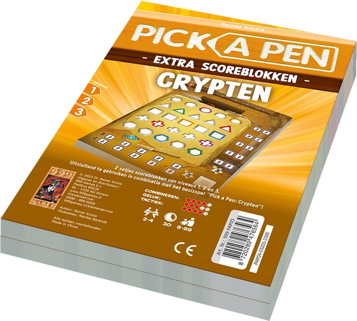 999spil 999 spil vælg en kuglepen krypter scoreblokke, 2 stk.