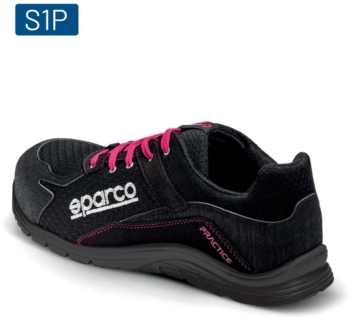 Sparco sikkerhedssko praktiserer sort pink