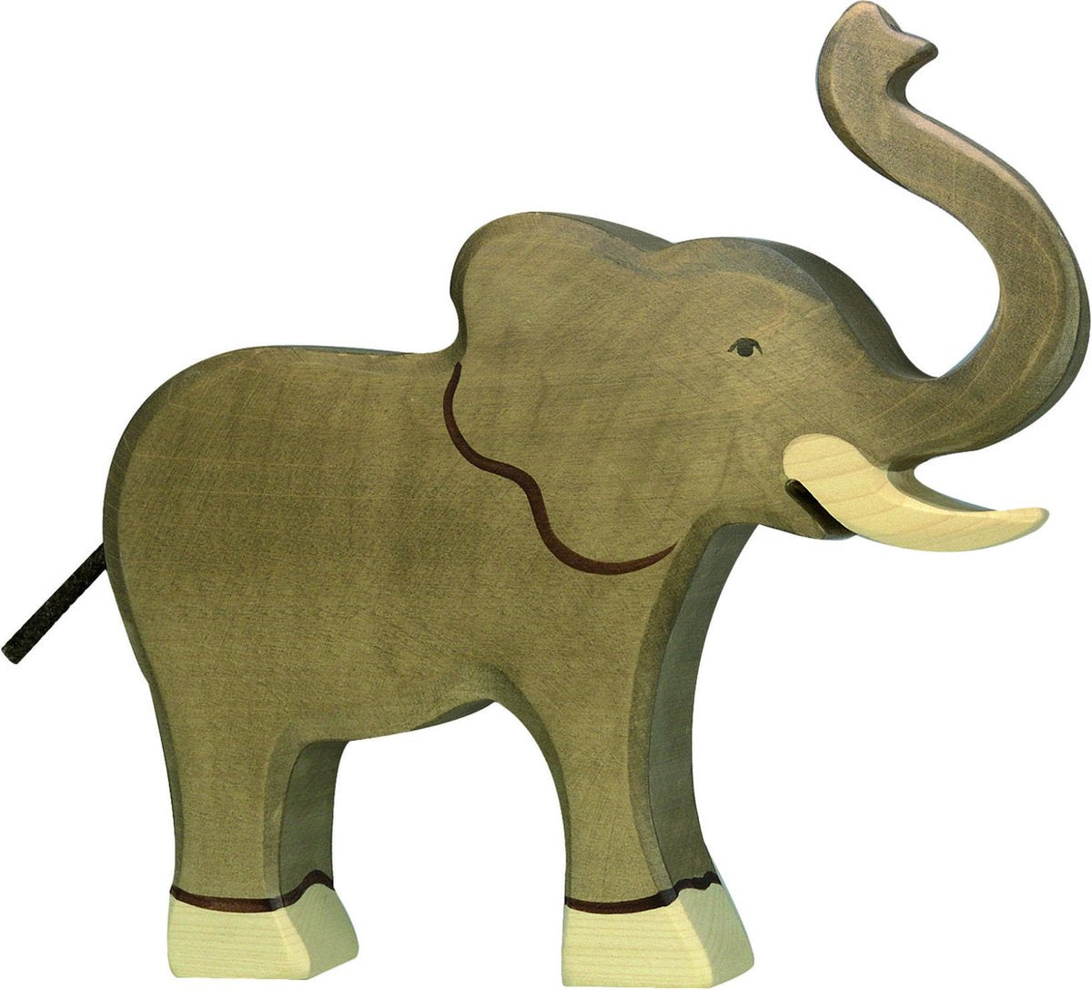 Holztiger elefant, snabel op. 18 cm.