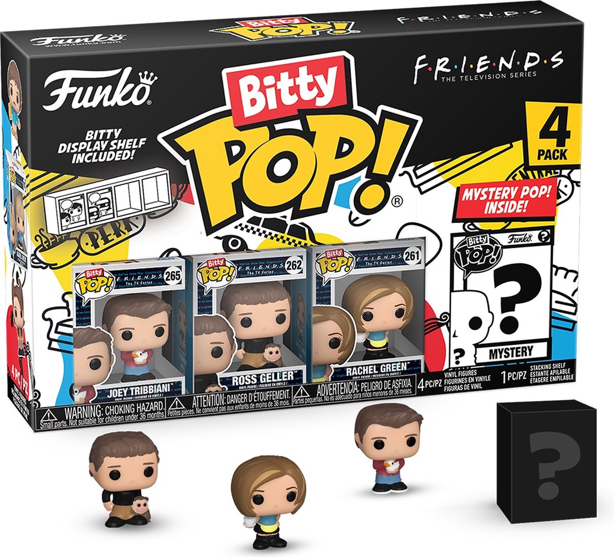 Funko bidy pop! venner - bitty pop 4 pack 2,5 cm - joey