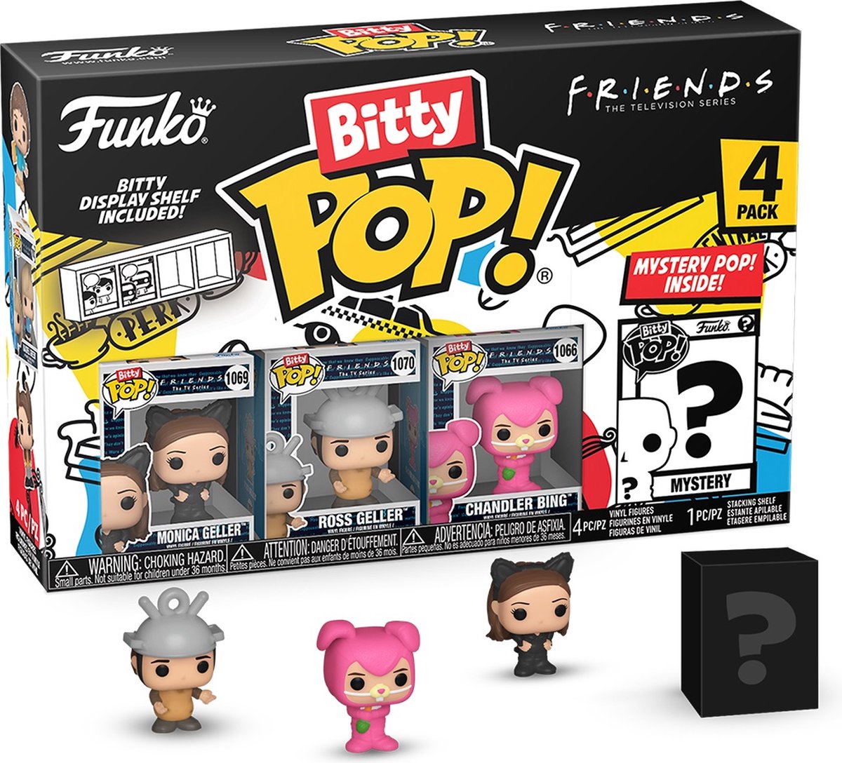 Funko pop! venner - bitty pop 4 pack 2,5 cm - monica som kattekvinde