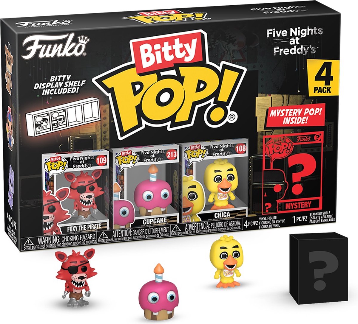 Funko pop! fem nætter hos freddy's - bitty pop 4 pack 2,5 cm - foxy