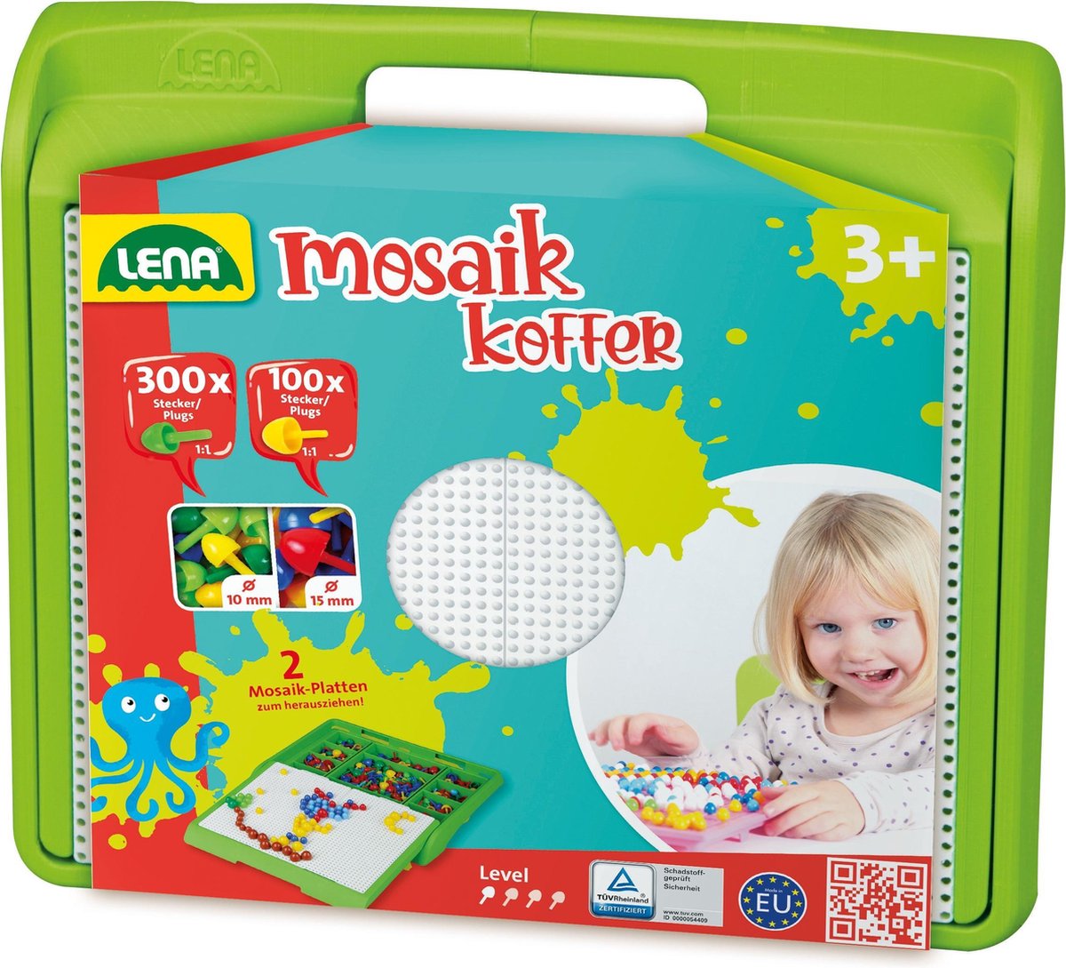 Lena mosaik etui 300 stk 10mm - 100 stk 15mm