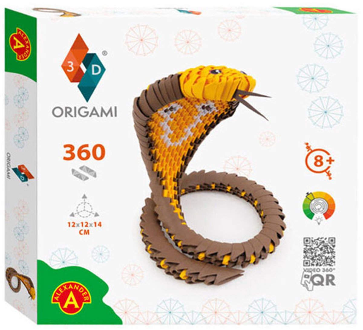 Alexander legetøj origami 3d cobra, 360 stk