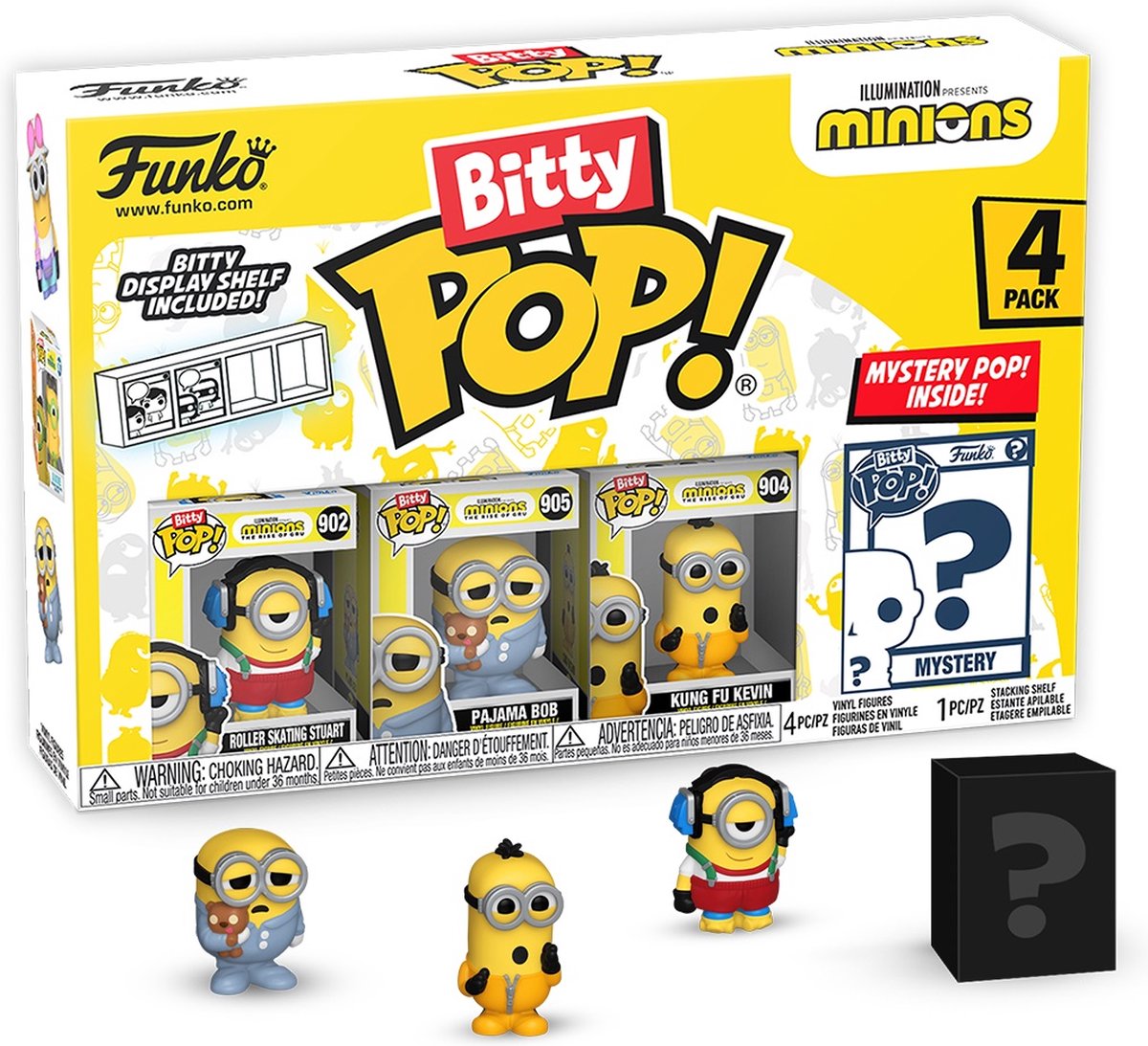 Funko pop! bitty - minions 4-pack: rulleskøjteløb stuart