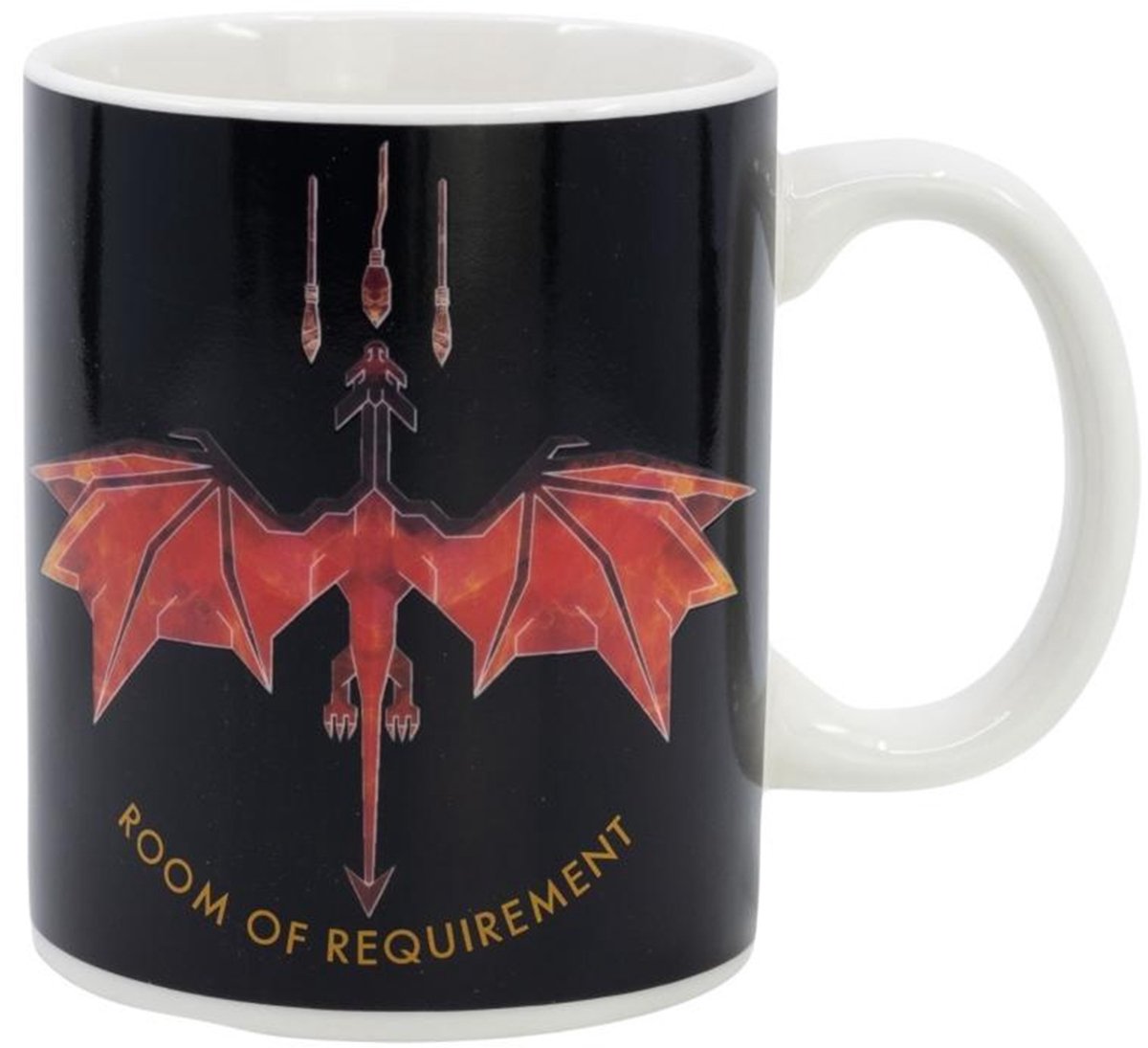 Stor harry potter, keramisk krus 325 ml med farveskift, hvid sort