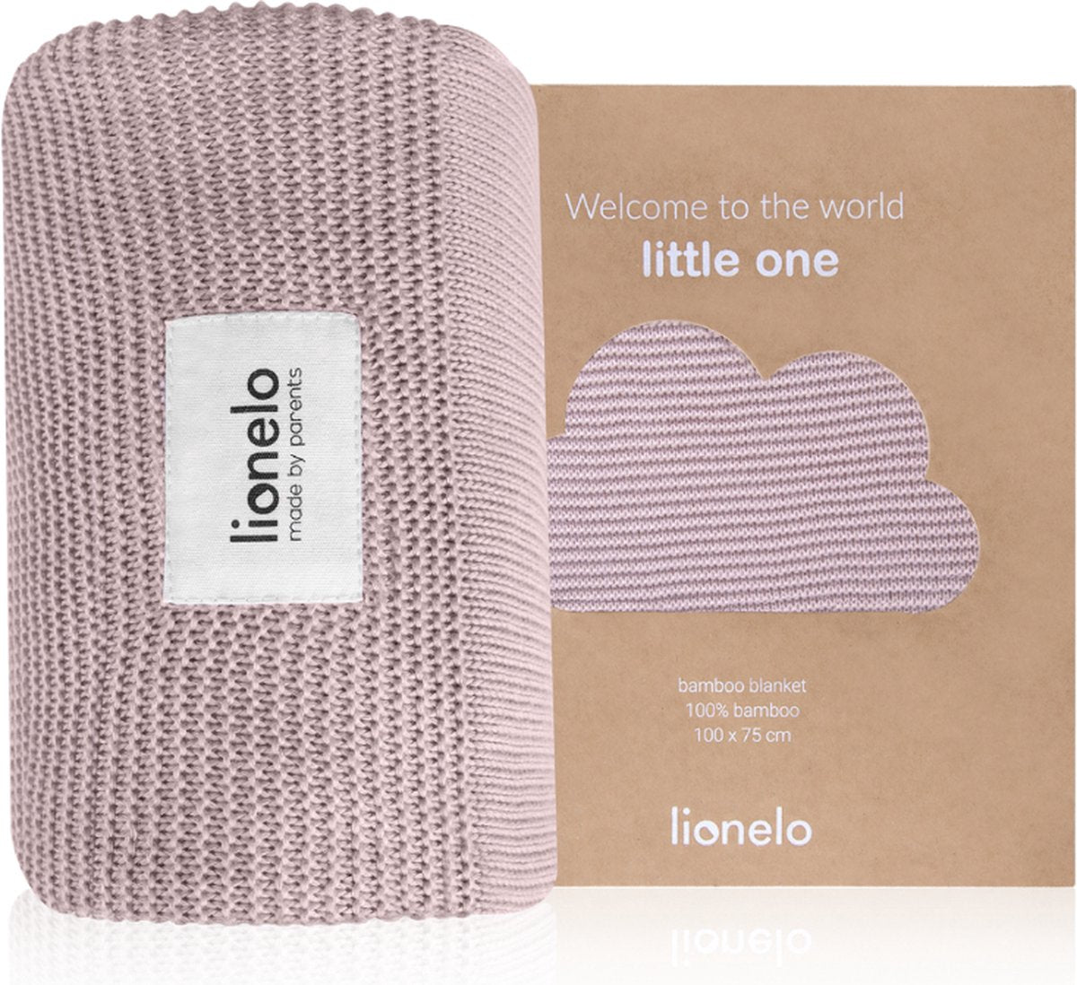 Lionelo bambustæppe - deluxe babytæppe - allergivenligt - antibakterielt - svampedræbende - 100% bambusbomuld - termoregulerende - blødt åndbart - bæredygtigt - vaskbart - fra fødslen - 100×75 cm