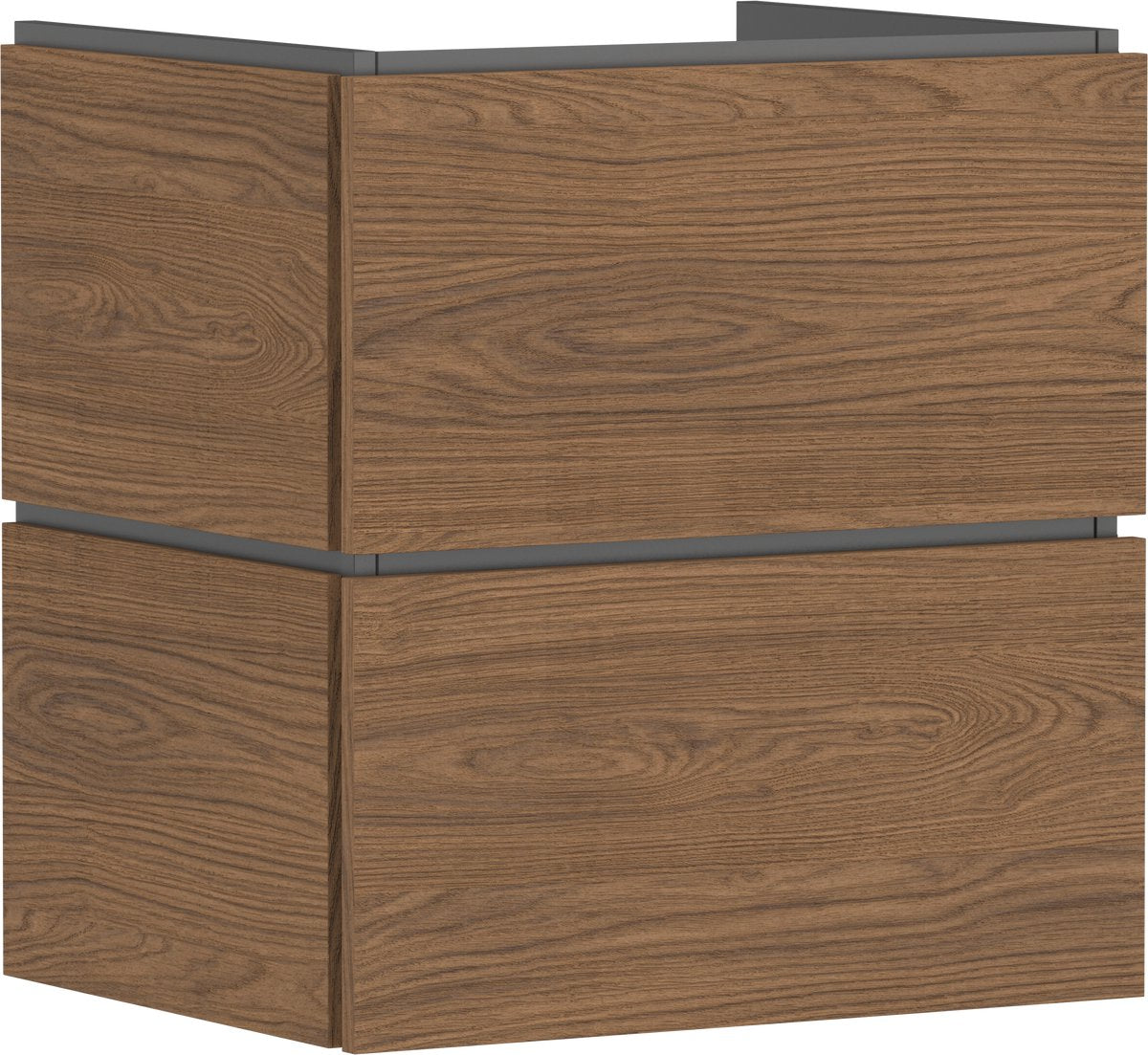 Hansgrohe xilesa e - badeværelsesmøbel - 580 470mm størrelse - 2 skuffer - push-open skuffer - til håndvask - kashmir eg