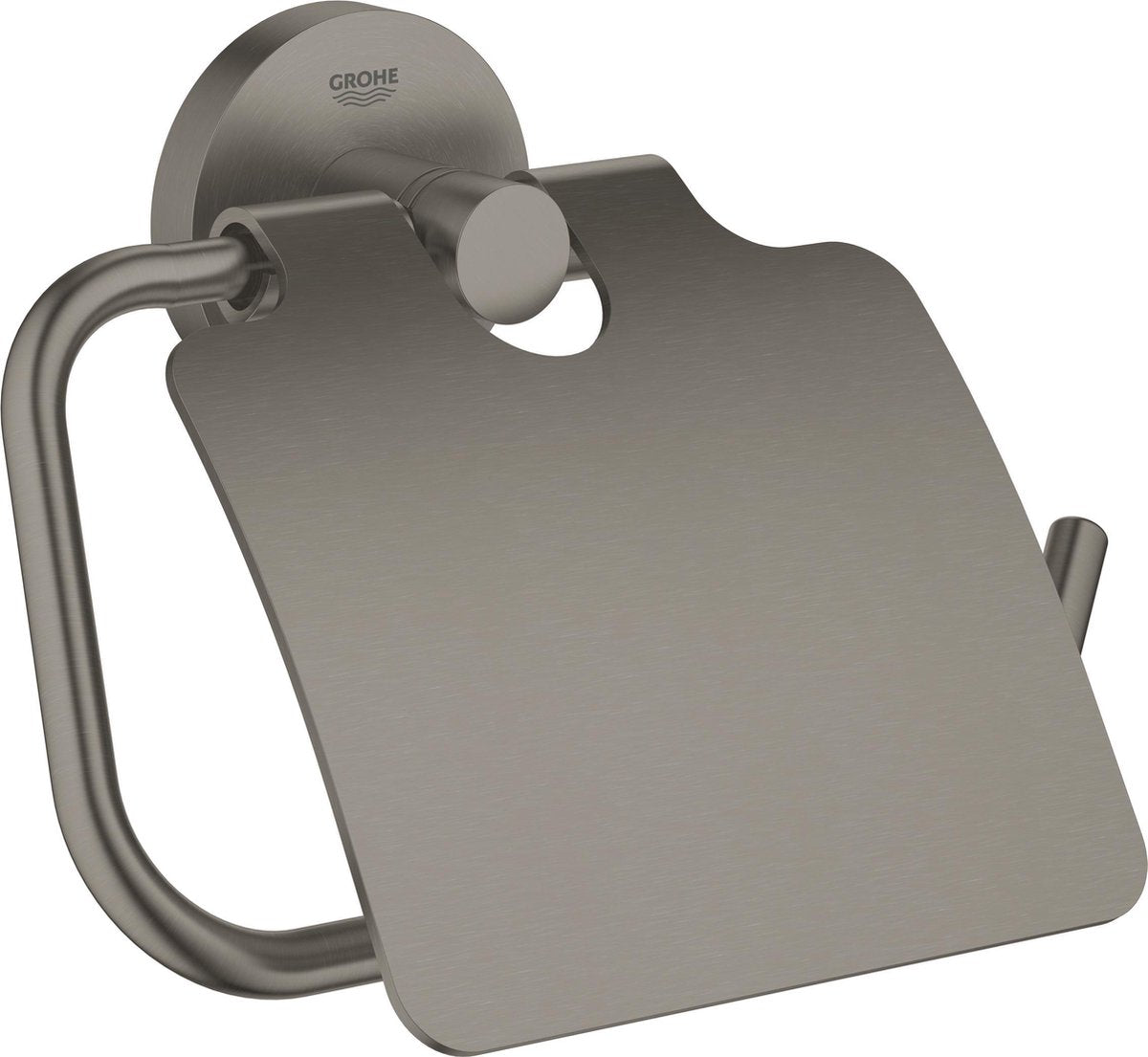 Grohe essentials toiletrulleholder - med låg - børstet hård grafit (mat antracit) - 40367al1