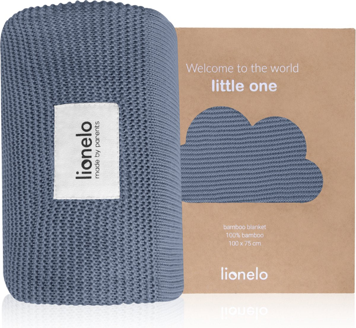 Lionelo bambustæppe - deluxe babytæppe - allergivenligt - antibakterielt - svampedræbende - 100% bambusbomuld - termoregulerende - blødt åndbart - bæredygtigt - vaskbart - fra fødslen - 100×75 cm
