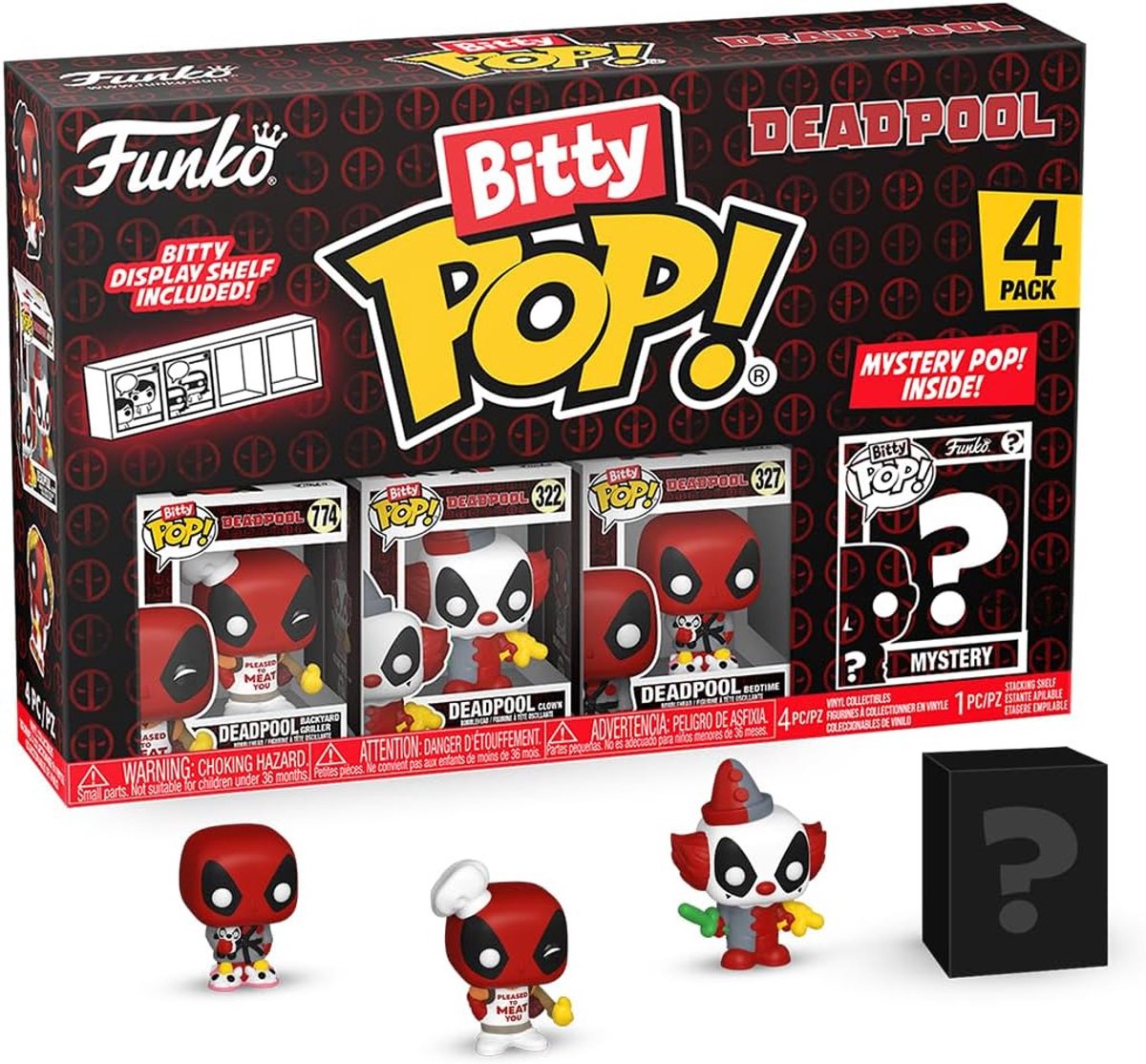 Funko bidy pop! marvel: deadpool baggård griller 4-pak