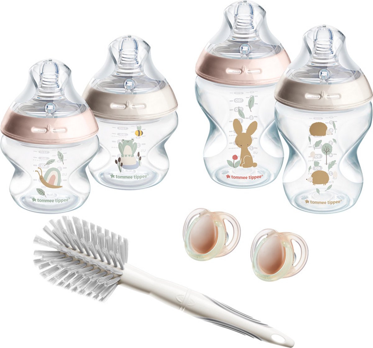 Tommee tippee natural start sutteflaske startsæt - 150 ml og 260 ml flasker til nyfødte babyer 0m+ - pink