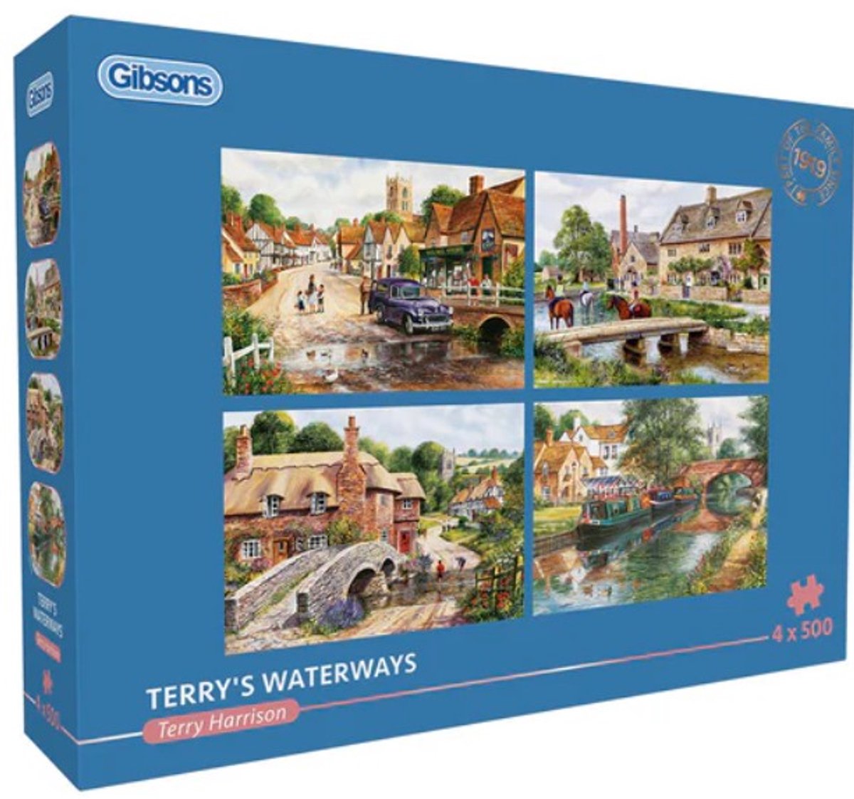 Gibsons - terry's waterways (fra terry harrison) - 4×500 brikker 48×34cm (b×h) - puslespil for voksne