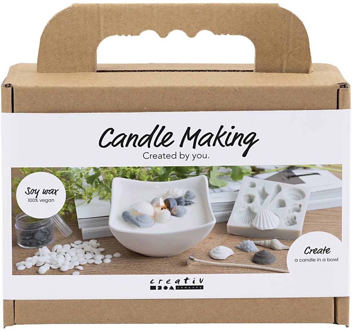Kreativ virksomhed https: www.cchobby.nl mini-hobbyset-candle-making-shells-gray-off-white-1-box