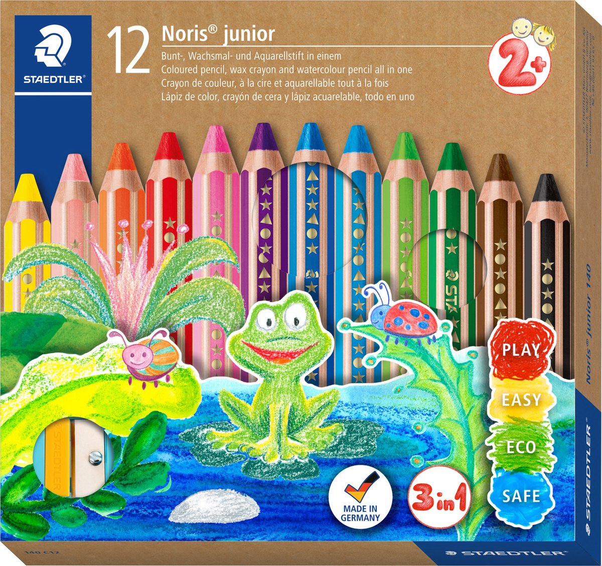 Staedtler noris junior - 3-i-1 blyant - sæt 12 stk
