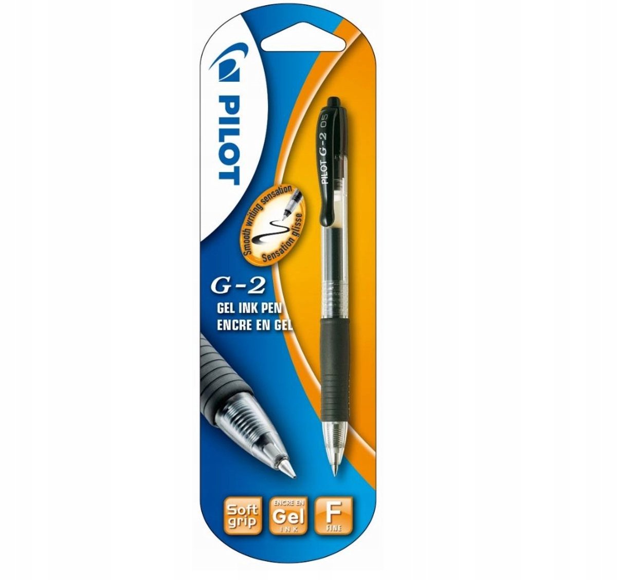 Pilot g2 gel pen 0,5 mm sort - glat skrift