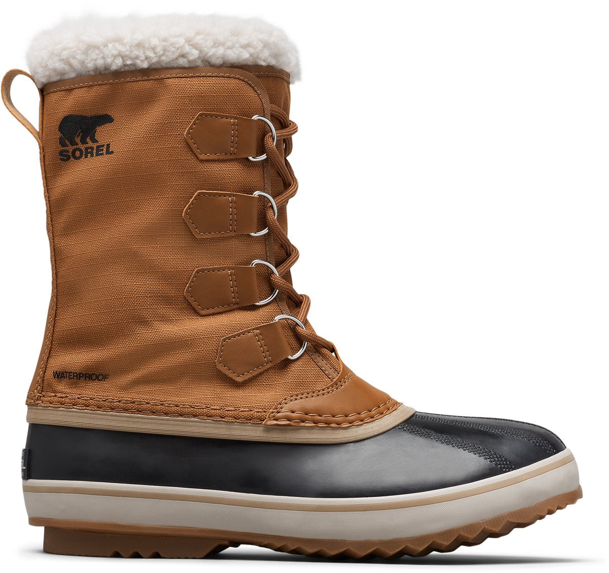 Sorel 1964 pac™ nylon wp snestøvler til mænd - kamelbrun, sort - størrelse 43