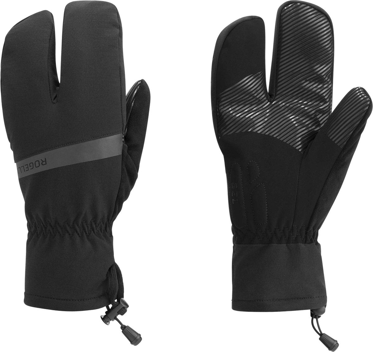 Rogelli nova deep winter lobster fietshandschoenen winter - wind en waterdicht - heren - zwart - maat s