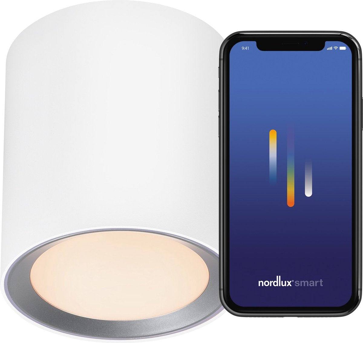 Nordlux landon long-smart-2700 6500k-ip44-hvid