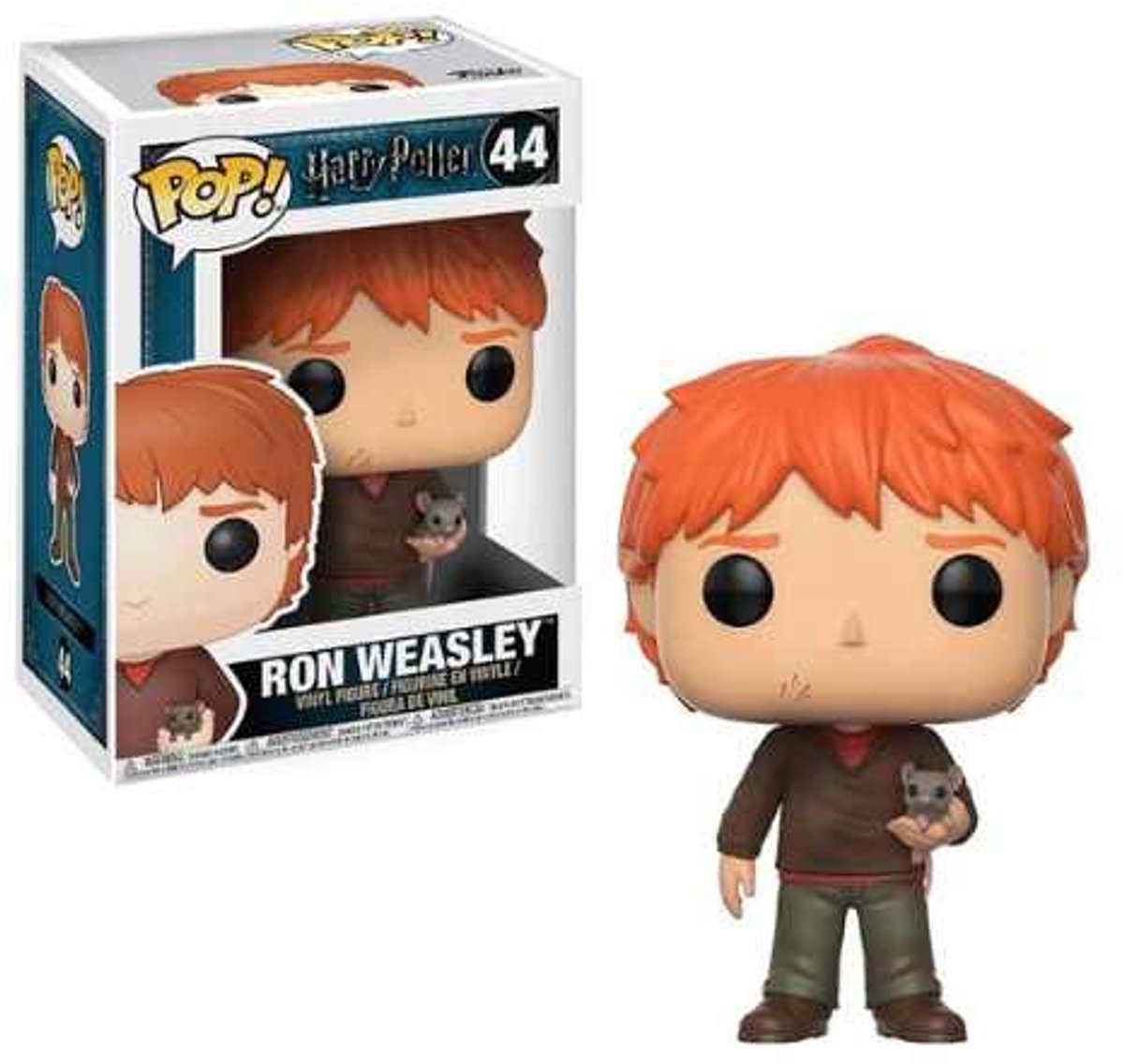 Funko pop! 44 - ron weasley med scabbers - harry potter