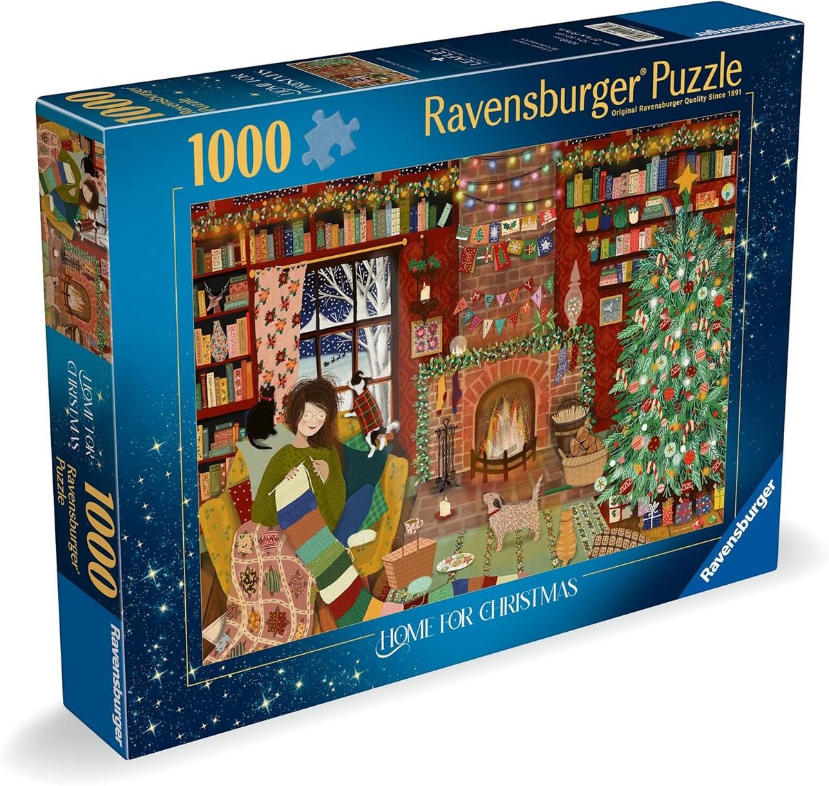 Ravensburger puslespil Jul 1000 brikker hjem til julepuslespil.