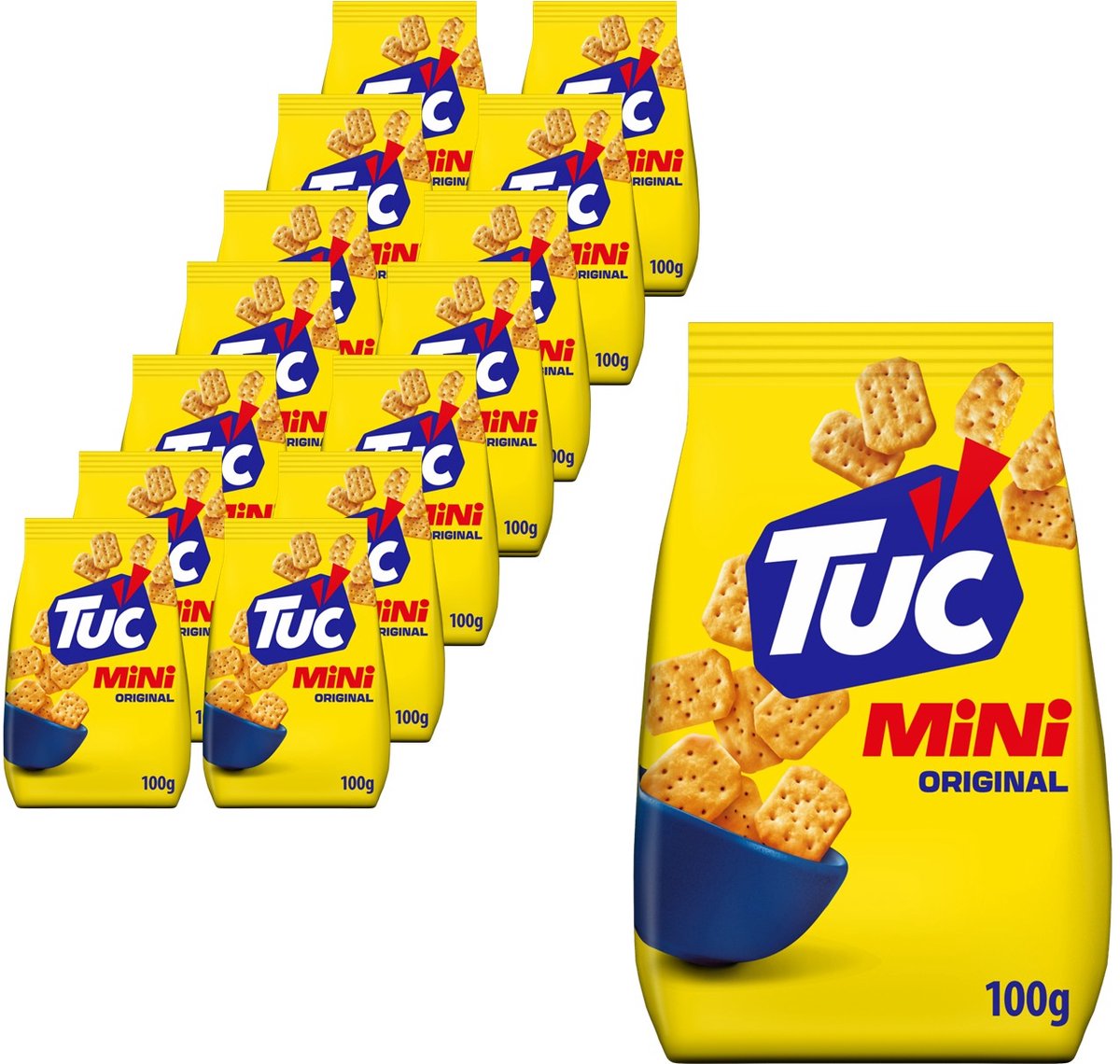 Tuc kiks mini original 14 x 100g - til drinks - snacks - mini kiks - snack - lækkert med filmen