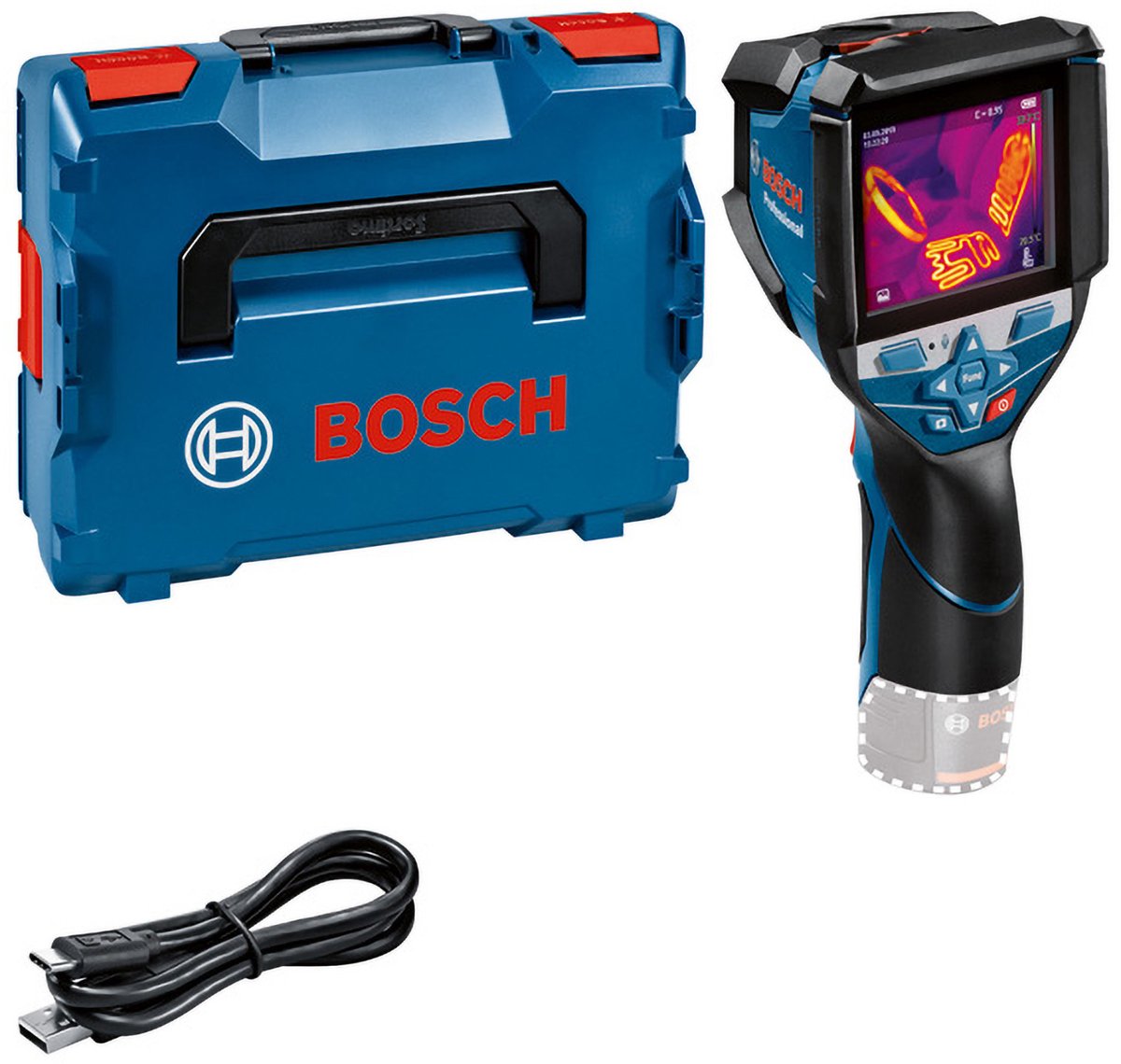 Bosch professionelt gtc 600 c batteri termisk kamera 12v basishus i l-boxx - 0601083508